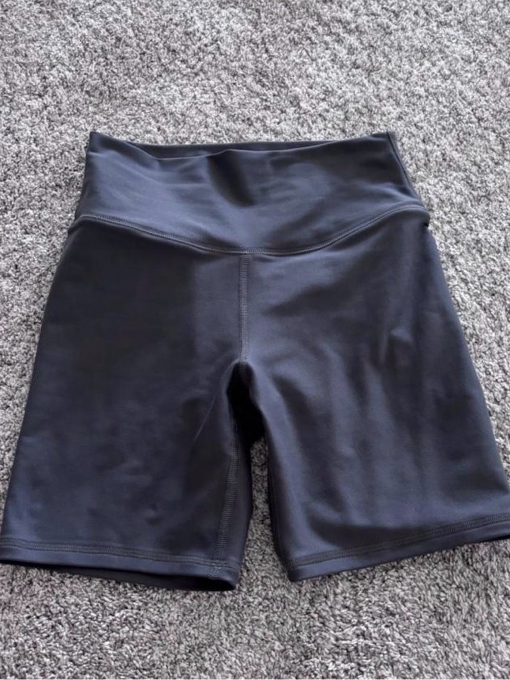 Abercrombie & Fitch YPB collection grey high-waisted biker shorts